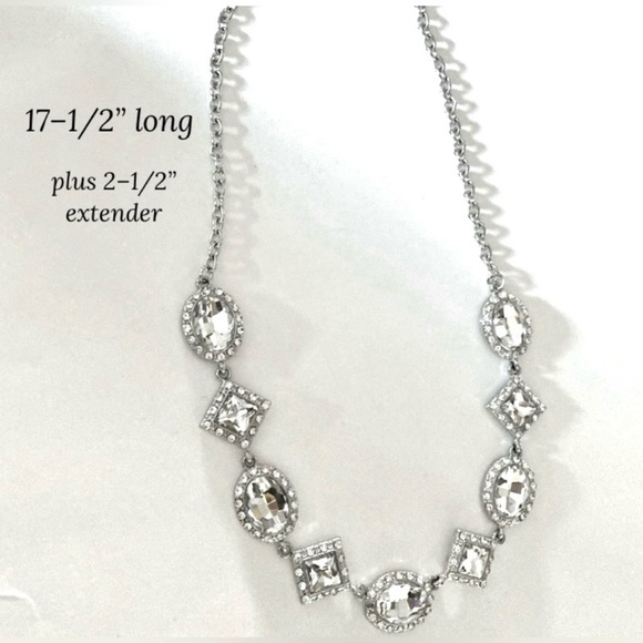 NWT Paparazzi Geometric Rhinestone Necklace - Picture 3 of 10